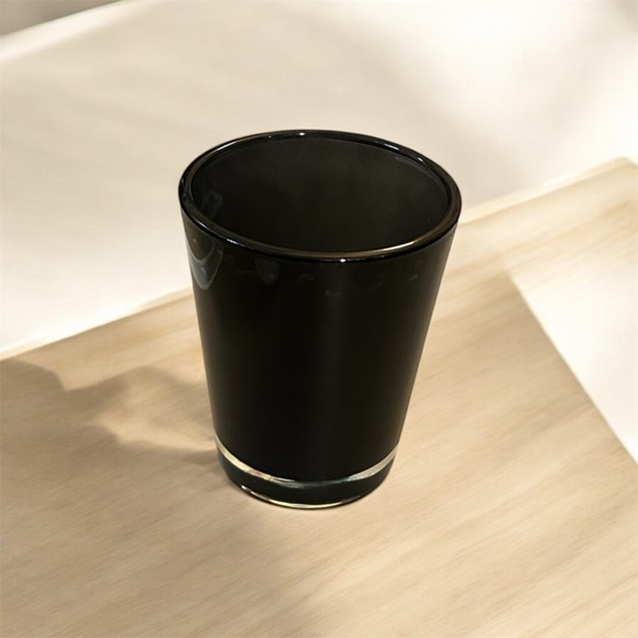 5” Black Glass Vase - Picture 2 of 9